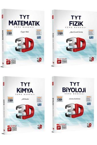 3D 2023 Tyt Matematik Fizik Kimya Biyoloji Dörtlü Soru Bankası Seti