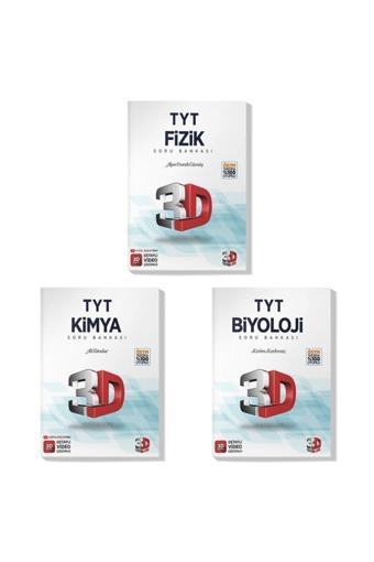 3d 2022 Tyt Fizik Kimya Biyoloji Soru Bankası Seti (3 Kitap)