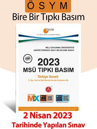 2023 MSÜ Tıpkı Basım (2023 MSÜ Çıkmış Sorular) Tamamı Video Çözümlü - A Yayınları