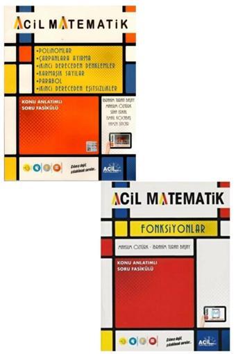 Acil Yayınları Fonksiyonlar +polinom Çarpanlara Ayırma, Tek Kitap 6 Matematik Fasikülü 2 Li Set Yeni - Acil Yayınları