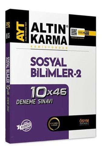 AltınKarma AYT Sosyal Bilimler-2 10x46 Deneme - Altın Karma Yayınları