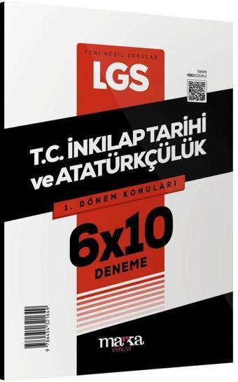 2025 LGS 1.Dönem Konuları T.C. İnkılap Tarihi ve Atatürkçülük 6 Deneme - Marka Yayınları