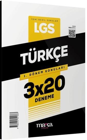 2025 LGS 1.Dönem Konuları Türkçe 3 Deneme - Marka Yayınları