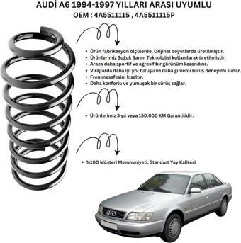 1994-1997 Audi A6 İçin Standart Yay ST102004R - 2 Adet Arka Helezon Yay Takımı