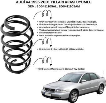 2 Adet Standart Yay ST102004F – Audi A4 (1995-2000) Ön Helezon Yay Takımı