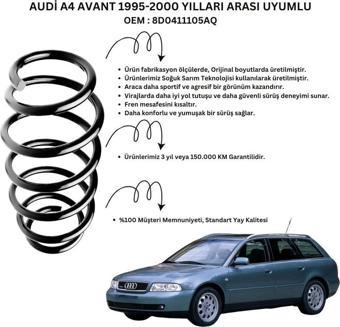Ön Helezon Yay Takımı - 2 Adet Standart Yay ST102005F, Audi A4 Avant (1995-2001) Uyumlu