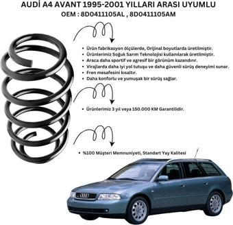 Standart Yay ST102004F - 1995-2000 Audi A4 Avant Ön Helezon Yay Takımı (2 Adet)