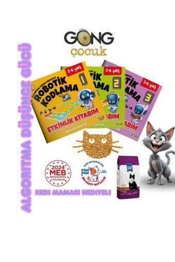 Gong 3-6 Yaş Algoritmik Temelli Eğlenceli Robotik Kodlama - 3 Kitap
