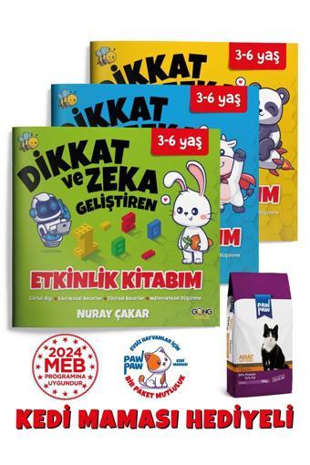 Gong 3-6 Yaş Dikkat Ve Zeka Geliştiren Etkinlik Kitabım Seti - 3 Kitap