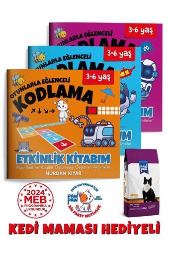 Gong 3-6 Yaş Oyunlarla Eğlenceli Kodlama Etkinlik Kitabım - 3 Kitap