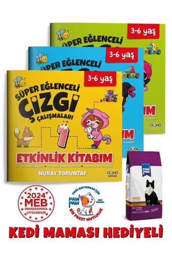 Gong 3-6 Yaş Süper Eğlenceli Çizgi Çalışmaları Etkinlik Kitabım