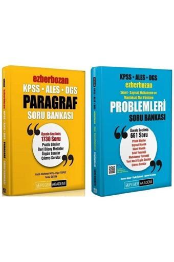 Pegem 2023 Ezberbozan Kpss Ales Dgs Paragraf Soru Bankası&sözel-sayısal Problemleri Soru Bankası - Pegem Akademi Yayıncılık