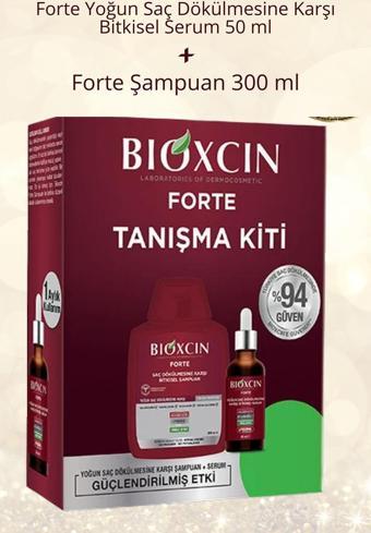 Bioxcin Forte Yoğun Saç Dökülmesi İçin Bitkisel Bakım Paketi (300 Ml Şampuan & 50 Ml Saç Serumu )