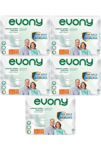 Evony Hasta Bezi Yetişkin Bel Bantlı Tekstil Yüzey L-Büyük Boy 150 Adet (5Pk*30)