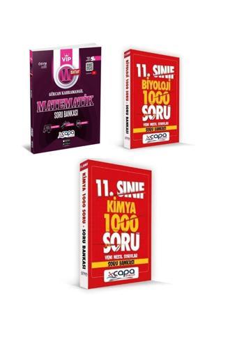 Çapa Yayınları 11.Sınıf Matematik-Biyoloji-Kimya Soru Bankası Seti - Çapa Yayınları