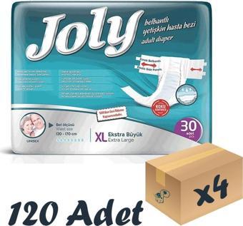 Joly Esnek Bel Bantlı Yetişkin Hasta Bezi Xlarge 30’Lu 4 Paket 120 Adet