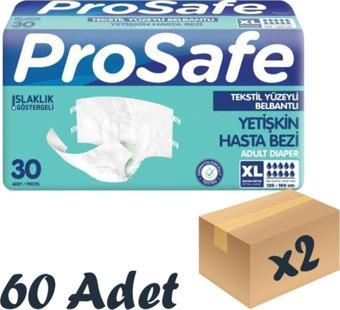 Prosafe Tekstil Yüzeyli Bel Bantlı Yetişkin Hasta Bezi Xlarge 30'Lu 2 Paket 60 Adet