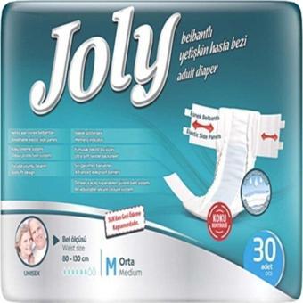 Joly Yetişkin Hasta Bezi Bel Bantlı M Beden Orta Boy 30'Lu 2 Adet