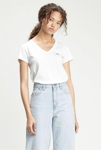 Levi's Beyaz V Yaka Kadın T-Shirt - A3170-0010