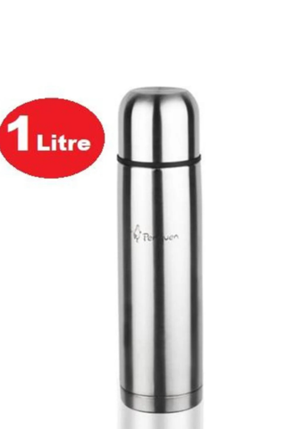 1 Litre Mama Termosu – Bardak Kapaklı, Çift Katman Paslanmaz Çelik | 12 Saat Isı Koruma | Bebek Beslenmesi İçin İdeal