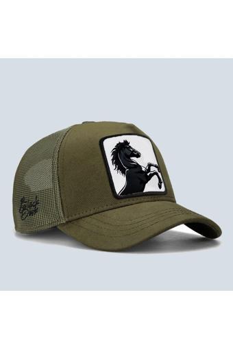 Black Börk Haki Çocuk Şapka (Cap ) Trucker Kids
