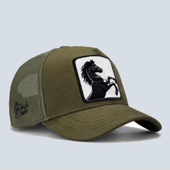 Black Börk Haki Çocuk Şapka (Cap ) Trucker Kids
