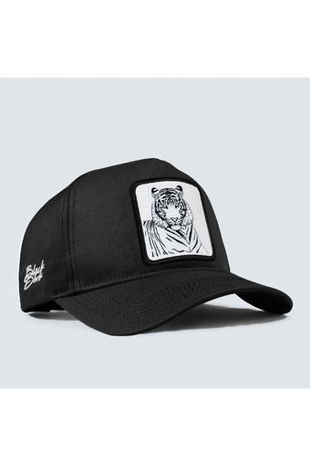 Black Börk Siyah Bengal Kaplanı Trucker Hip Hop Kids Benchsiz Şapka