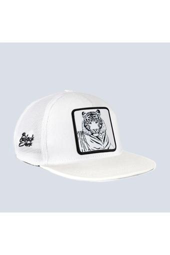 Black Börk Trucker Premium Bengal Kaplanı Beyaz Şapka (Cap)