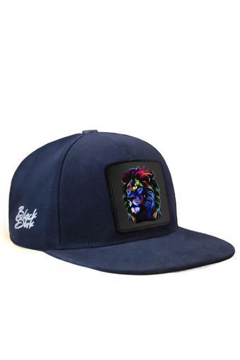 Black Börk V1 Hip Hop Kids Aslan Logolu Lacivert Çocuk Şapka
