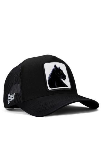 Black Börk V1 Trucker Panter - 1Bs Kod Logolu Unisex Siyah Şapka (Cap)