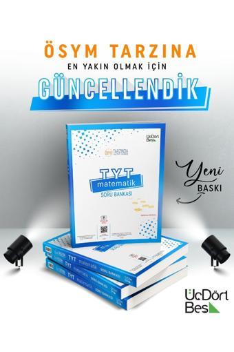 Üç Dört Beş Yayınları 2023 Tyt Matematik Soru Bankası Ösym Tarzında Hazırlanmış 9786058136809 - Üç Dört Beş Yayınları