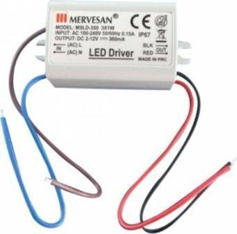 Mervesan Mt-D-350 2-12 Volt 350 Ma Led Drıver