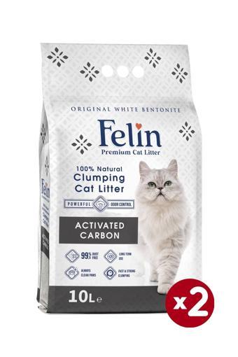 Aktif Karbonlu Topaklanan Ince Taneli Kedi Kumu 10lx2