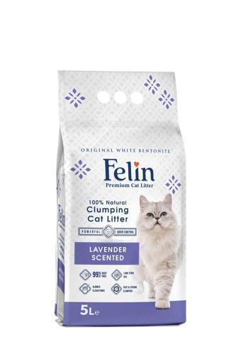 Lavanta Kokulu Topaklanan Ince Taneli Kedi Kumu 5 Lt