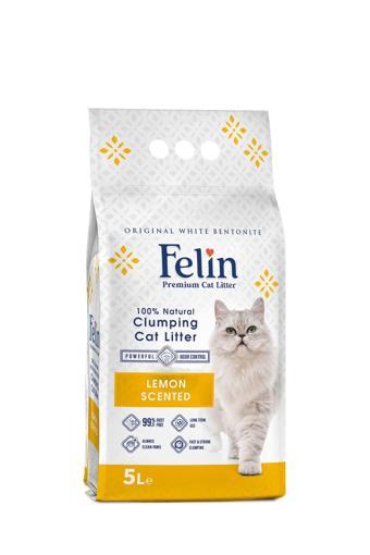 Limon Kokulu Topaklanan Ince Taneli Kedi Kumu 5 Lt