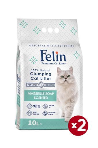 Marsilya Sabunu Kokulu Topaklanan Ince Taneli Kedi Kumu 10lx2