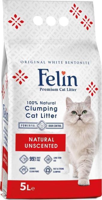 Natural Doğal Kokusuz Topaklanan Ince Taneli Kedi Kumu 5 Lt