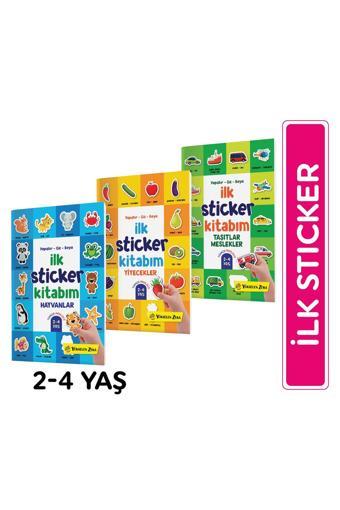 Yükselen Zeka Yayınları İlk Sticker Kitabım Seti (Hayvanlar - Taşıtlar - Meslekler - Yiyecekler) - Yükselen Zeka Yayınları