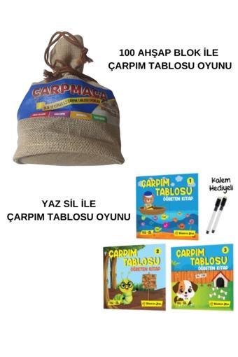 Yükselen Zeka Çarpmaca Oyunu & Çarpım Tablosu Öğreten Kitap ( Zeka Dolabı, Çarpmaca, Yükselen Zeka, Yaz Sil ) - Yükselen Zeka Yayınları