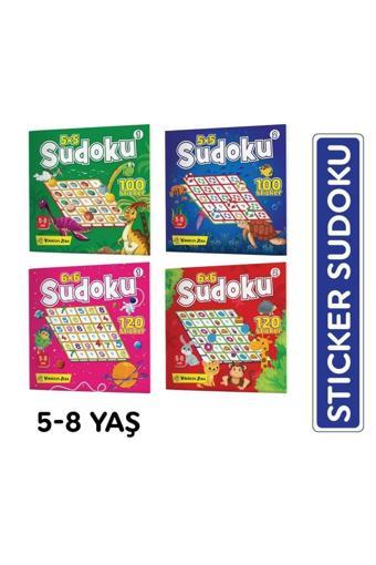 Yükselen Zeka Yayınları Stickerli Sudoku Serisi (5-8 Yaş) - Dikkat Geliştiren Bulmacalar - Yükselen Zeka Yayınları
