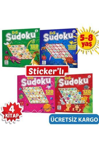 Yükselen Zeka Yayınları 5-8 Yaş Stickerlı Sudoku Seti (Dikkat Ve Zeka Geliştiren Bulmacalar Serisi, 440 Adet Çıkartma) - Yükselen Zeka Yayınları