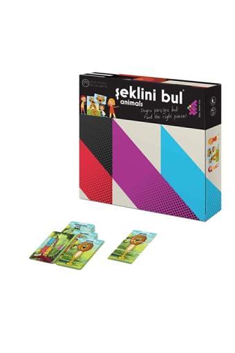 Tüzder Şeklini Bul (Animals) Zeka Oyunu 3 Yaş 1 Oyuncu