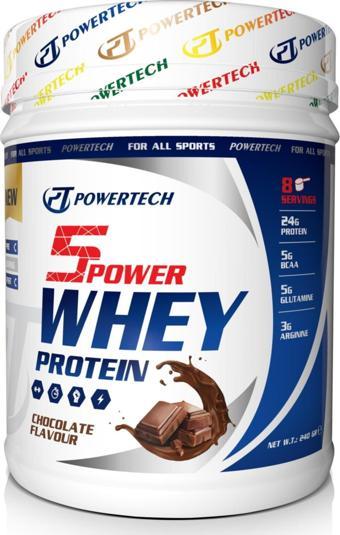 POWERTECH 5power Whey Protein 240 gr Çikolata Aromalı Protein Tozu