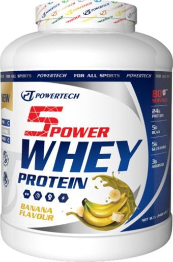 POWERTECH 5power Whey Protein 2400 gr Muz Aromalı Protein Tozu