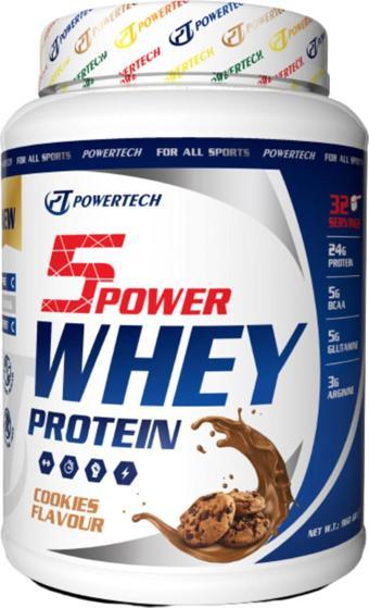 POWERTECH 5power Whey Protein 960 gr Kurabiye Aromalı Protein Tozu