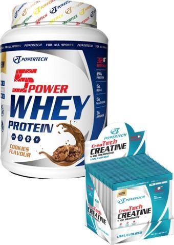 POWERTECH 5power Whey Protein Tozu 32 Servis Kurabiye - Kreatin 20 Saşe Aromasız