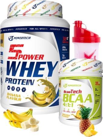 POWERTECH 5power Whey Protein Tozu 32 Servis Muz Aromalı - Bcaa 50 Servis Ananas Aromalı