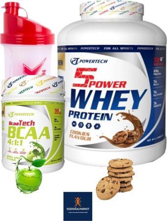 POWERTECH 5power Whey Protein Tozu 72 Servis Kurabiye Bcaa 50 Servis Yeşil Elma