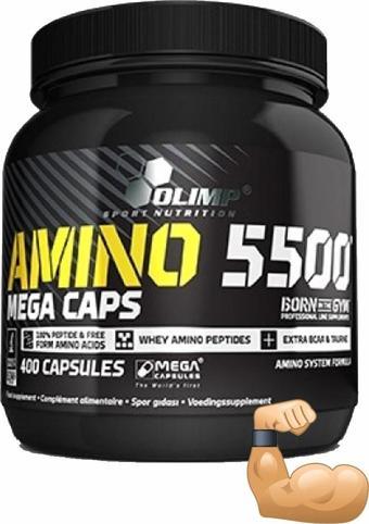 Olimp Amino 5.500 400 Kapsül Amino Protein Bcaa Glutamin Kas Güçlendirici