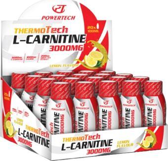 POWERTECH Thermotech L-carnitine 3000 Mg 20x100 Ml Limon Aromalı L-karnitin